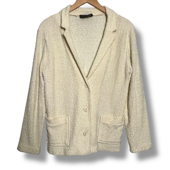 Vintage Givenchy Sport Knit Jacket Cream Short Sleeve Sweater Set Size Large - Picture 2 of 12